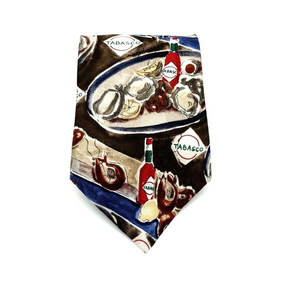 Tobasco Mens Tie Novelty Recipe Included NWT Waiter Waitress Server Restaurant - Picture 2 of 9